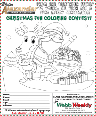 Blaise Alexander Family Dealerships Christmas Coloring Contest