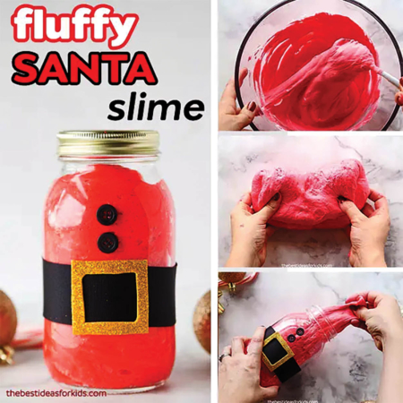 Christmas Fluffy Santa Slime
