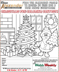Blaise Alexander Family Dealerships Christmas Coloring Contest