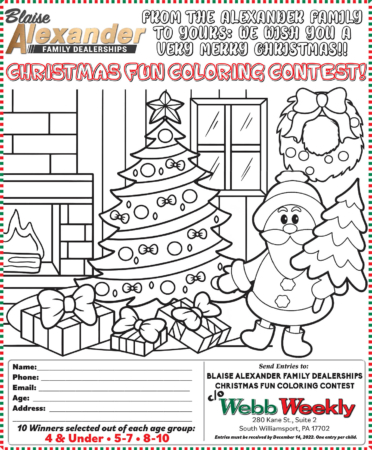 Blaise Alexander Family Dealerships Christmas Coloring Contest