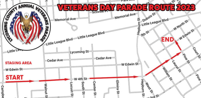 Annual Lycoming County Veterans Day Parade Takes Place Saturday, November 4th
